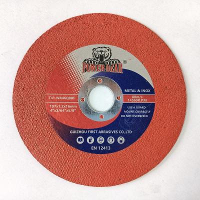 China Net Green Metal 4Inch One Red Sharp Stainless Steel Cutting Disc for sale