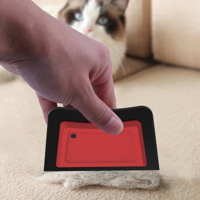 China Durable ABS Silicone Squeegee Sofa Dust Remove Collector Pet Hair Remover Dog Hair Scraper for sale