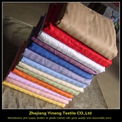 China China Solid Color Hotel Shrink-Resistant Plain Dyed Polyester Stripe Fabric for sale