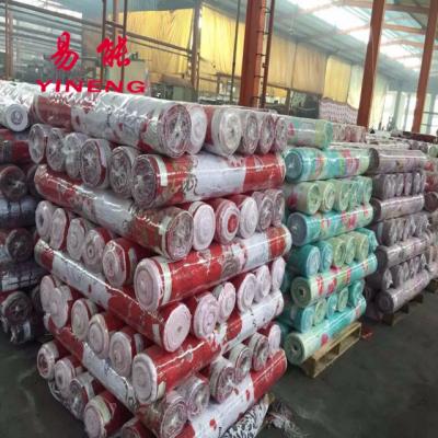 China Shrink-resistant wholesale china cheap polyester flower printed folding single mattress fabric price of 100% polyester mattress cover fabric for sale