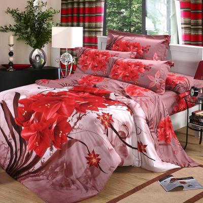 China Custom made china Tear-resistant cheap polyester print bedsheet fabric for making changxing bedsheets scatter print bedding set for india brand for sale