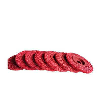 China Less Dust No Pollution Sisal Polishing Cloth Polishing Cloth Wheels Red Round Shape for sale