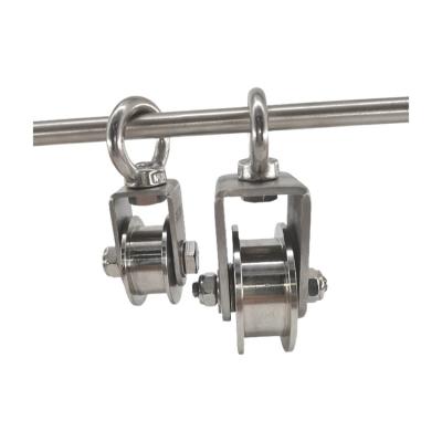 China Hotels 360 Degree Steer Stainless Steel Smooth And Quiet Fixed Motion Pulley for sale