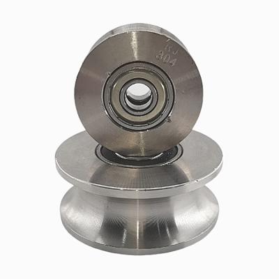 China Hotels 360 Degree Orient Movable Motion Stainless Steel V/u Wheel Sliding Door Bearing Pulley for sale