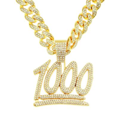 China TRENDY Hip Hop Necklace Full Diamonds Iced Out 1000 Point Necklaces For Men for sale