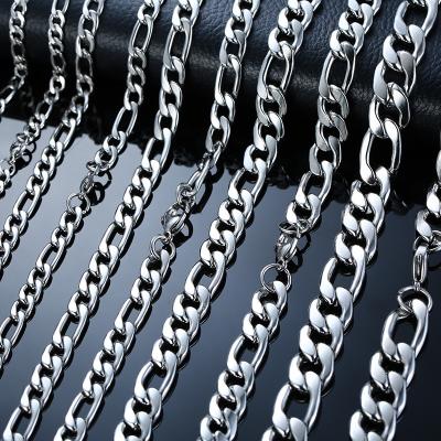 China FASHIONABLE Stainless Steel Figaro Chain Necklace for sale