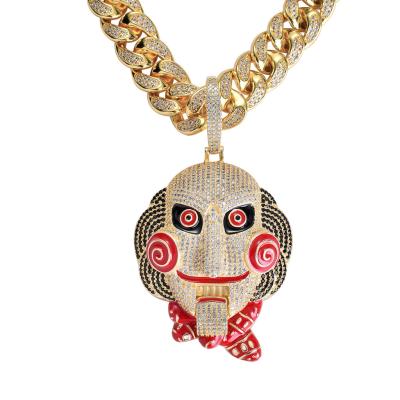 China FASHIONABLE high quality hip hop hippie doll with moving mouth necklaces for men and women for sale