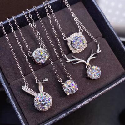 China FASHIONABLE Cute Star Rabbit Zircon Round Gemstone Crystal Pendant Icy Chain Necklace for Women for sale