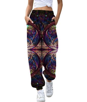 China 2023 Spring Korean Style Breathable Women Casual Pants New Arrival Printed All-match High Waist Loose Female Sweatpants for sale