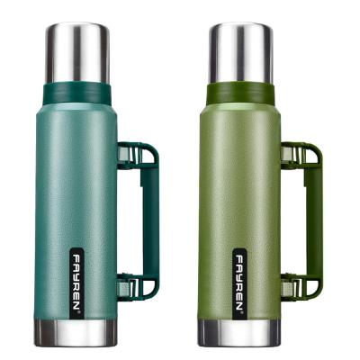 China 2021 New Stylish Large Capacity Viable 1.2L Stainless Steel Vacuum Flask Vacuum Bottle With Handle For Outdoor Sports for sale