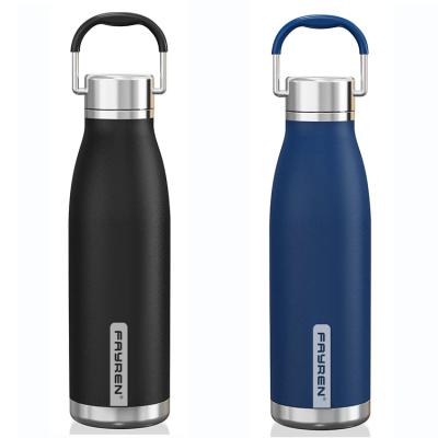 China Logo Double Wall Stainless Steel Vacuum Flasks And Colorful Custom Thermoses PORTABLE Eco Friendly With Stainless Steel Carrier for sale