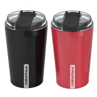 China Metal Leak Proof Coffee Disposable Reusable Double Wall Vacuum Tumbler Insulated Tumbler Drinks Cup for sale