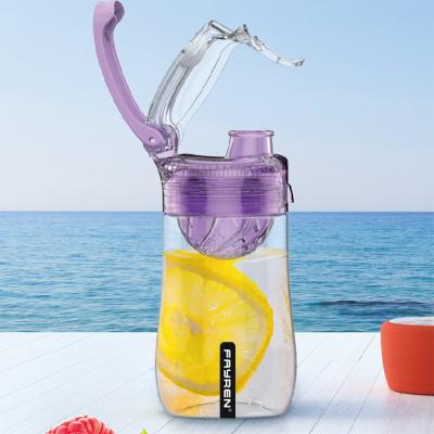 China Durable Flip & Clip Lockable Leakproof Dishwasher Safe Water Bottle With BPA Free Plastic With Rope for sale