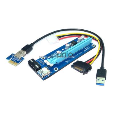 China Bitcoin PCI-E PCI Express Riser 1X to 16X USB 3.0 Adapter Converter Card for sale