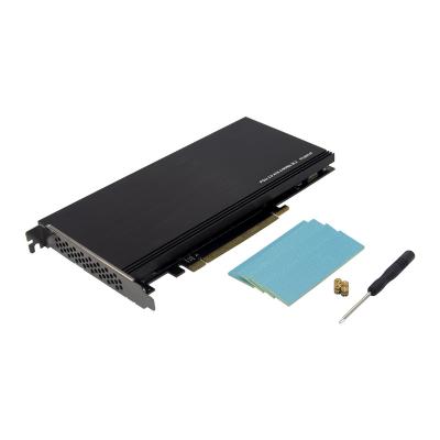 China Server/PC Panto PCIE 3.0 PCIE X16 4 to M.2 NVME Left KEY M 22110 Multifunctional SSD Adapter Card for Server for sale