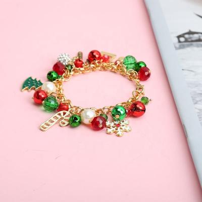 China New Festival CLASSIC Simple Chain Charm Christmas Pendant Bracelet For Women for sale