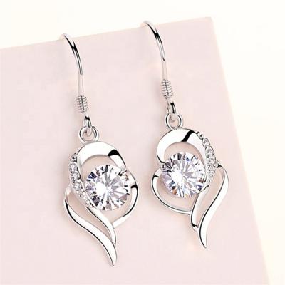 China CLASSIC Luxury Women 925 Sterling Silver Zircon Stud Earrings for sale