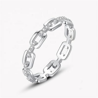 China CLASSIC Ring Jewelry For Women Girls Party Engagement 100% 925 Sterling Silver Simple Charm Finger Ring for sale