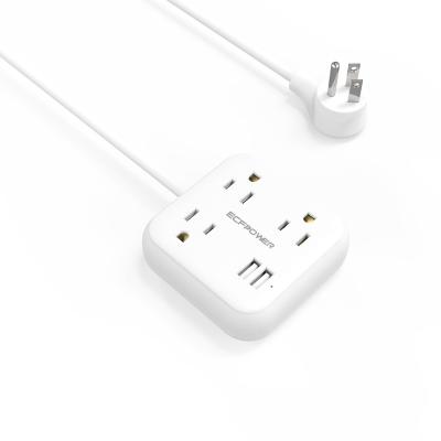 China Power strip with 2USB 1type-c pd18w 3 outlet portable power strip with usb for desktop TPM03C for sale