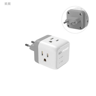 China AC100-250V 12V15A Mini 3 Outlet US Residential/Multi-Purpose USA to EU Travel Adapter Travel Plug for sale