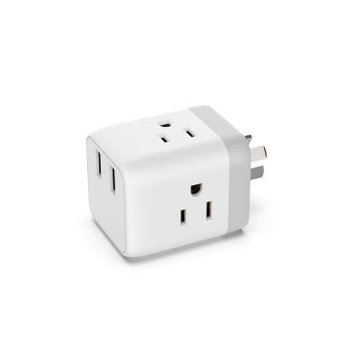 China Australia Commercial Adapter 5 in 1 New Zealand Travel Power Adapter with 3 US Outlets and 2 USB Charging Ports for sale