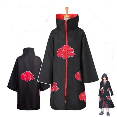 China 2021 New Polyester Fiber Ninja Cloak Akatsyki Cloak Anime Role Playing Costume Red Cloud Robe Costume Role Playing Cloak Cloak for sale