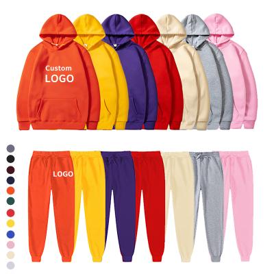 China wholesale custom logo Anti-wrinkle hot products knitted hoodie set sweater low price winter pullover classic hoodie for sale