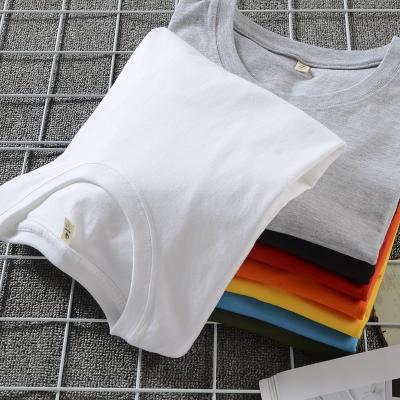 China Anti-Wrinkle OEM Customizes High Quality 100% Cotton 180g Cotton 180g New Mens O Neck White Solid Causal Basic T-shirt Male Classic Tops for sale