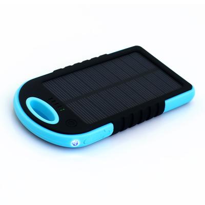 China Solar Panel Charging Solar Power Bank 5000mAh Waterproof Power Bank Cargador Portable Solar Charger For iPhone Mobile Phones for sale