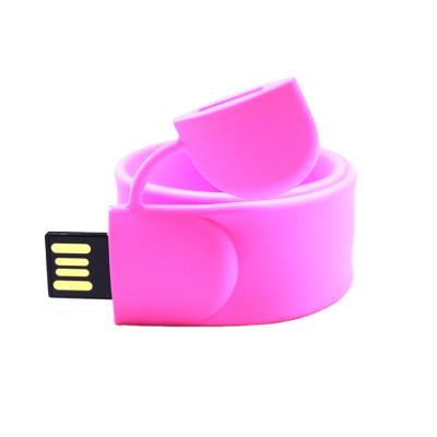 China Custom Silicone Logo Silicone Bracelet Wristband USB Pen Drive USB 3.0 2.0 Flash Drive 2GB -128GB for sale