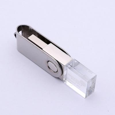 China Custom studio metal Crys USB 2.0 Logo Wedding Gift Crys USB tal instant drive glass tal for sale