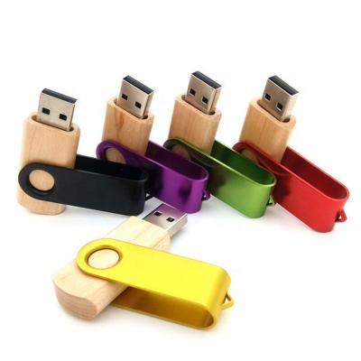 China Metal Wood Swivel USB Flash Drive 2GB 4GB 8GB 16GB 32GB 64GB 128GB 2.0 3.0 USB Flash Drive for sale