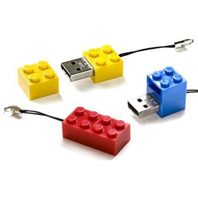 China High Quality Plastic Building Block USB Flash Drive Mini USB Stick Toy Bricks Pen Drive for sale