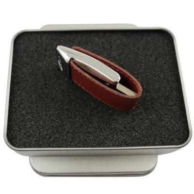 China Corporate Gifts Leather Leather USB 3.0 Flash Drive 2.0 4GB 8GB 16GB 32GB 64GB Pen Drive 128GB USB with Gift Box for sale