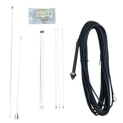 China Aluminum Alloy CZERF 1/4 Wave Gp Antenna With 15 Meters Cable For 5w, 7w, 15w FM Transmitter TNC Connector for sale