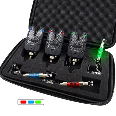 China Hirisi Carp Fishing Bite Alarm and Swinger Set Blue LED Fishing Swingers Fishing Alarma B1138 Waterproof for sale