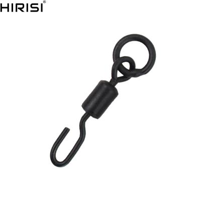 China Hirisi Carp Fishing Swivels Snaps With Ring Quick Change Fishing Hook Solid Swivels 25pcs/pack AE008 for sale