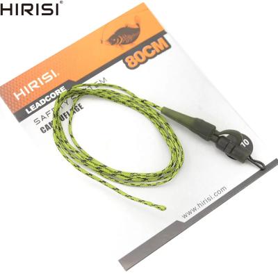 China Hirisi Sink Carp Fishing Line Leadcore Fishing Line PE Braided Line With Quick Lead Clip Change Swivel Length 80cm for sale