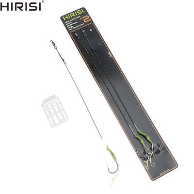 China Carp Hook Link With Coated Line Hair Ready Made Fishing Rigs With Boilie Hooklink Barbed Hook And Plugs for sale