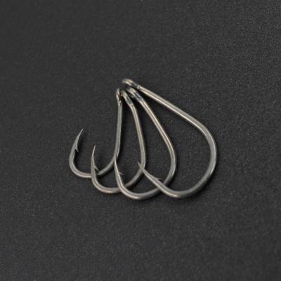 China Hirisi B8007 fishing hook the barbed carp hook set hook high carbon steel size eye ring barbed hook for sale