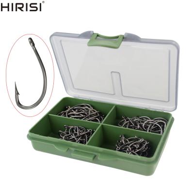 China Carp Fishing PTFE Coated Barbed Hook Stainless Steel High Carbon Hooks Box Fishing Accessories 200pcs Per Pack Barbed Hooks for sale