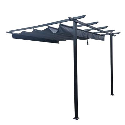 China CUSTOMIZED 4x3 by 3x3- easily assembled 4x4-ALUMINUM and STEEL OUTDOOR GARDEN SIDE WALL BELVEDER PERGOLA for sale