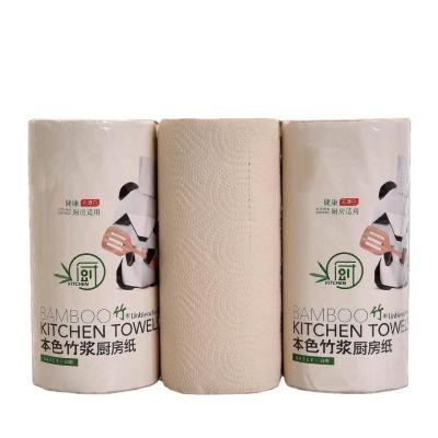 China Kitchen Piece Kitchen Paper Towel Bamboo Tissue Roll Custom High Quality Kitchen Paper Roll for sale