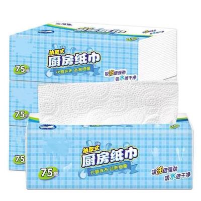 China Eco-friendly Kitchen Room Premium Disposable Kitchen Paper Towel Hygienic Bagged Kitchen Cloth for sale