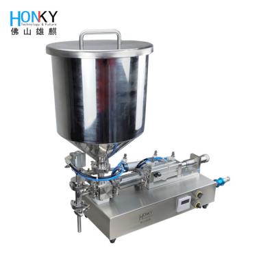 China Desktop 40 BPM Tomato Paste Filling Machine With Ceramic Piston Pump for sale