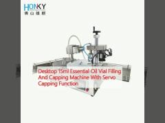 Desktop 15ml Essential Oil Vial Filling And Capping Machine With Servo Capping Function