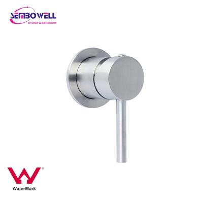 China No Watermark Slide Bar Round Brushed Finish 304 Stainless Steel Pin Handle Shower Mixer for sale