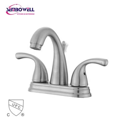 China Modern Brass Brushed Nickel cUPC Lavatory Faucet Bathroom Basin Mixer 4