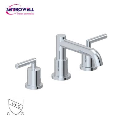 China 2021 Wholesale Modern Factory Chrome Handle Basin Faucet Bathroom Basin Mixer Brass Basin Dual Tapware for sale