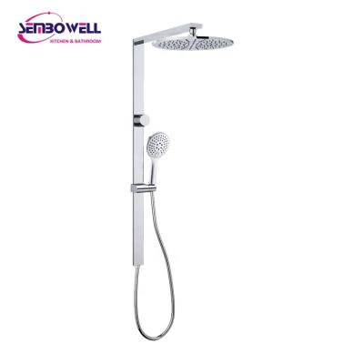 China With Sembowell Shower Column Set Brass Rectangular Sliding Bar Shower System With In-wall Shower Mixer for sale